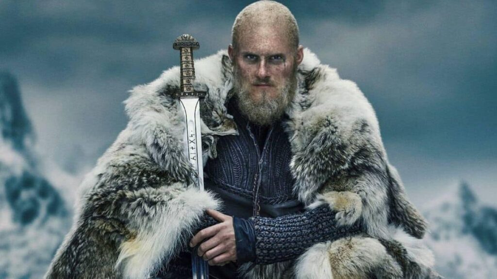 bjorn with viking sword