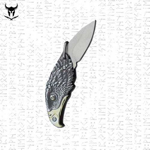 Viking Folding Pocket Knife - Midgardson Eagle Head