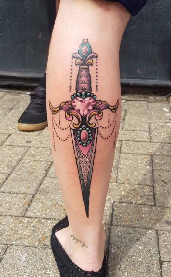 Calf Knife Tattoo