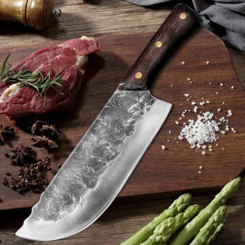 Vintage Butcher's Cleaver in 5CR15 Stainless Steel, A Timeless